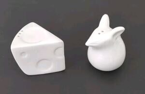 Vintage Verdici Design Mouse and Cheese Salt and Pepper Shakers